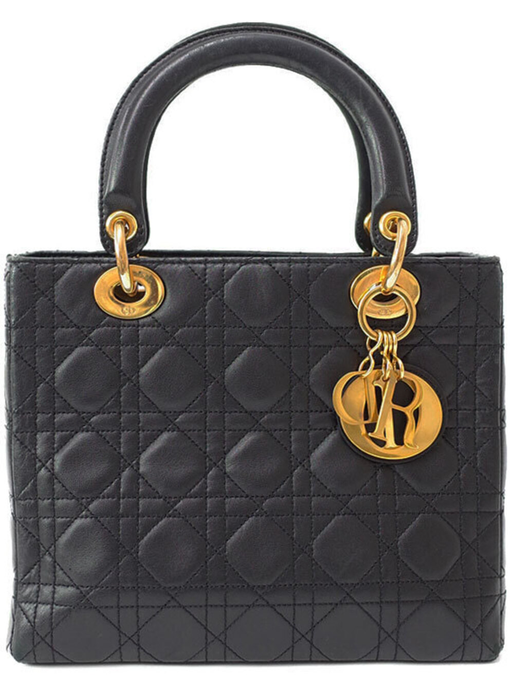 Christian Dior Cannage Quilted Lady Dior 2way bag